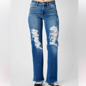 Judy Blue Dad Jeans Size 16W Distressed